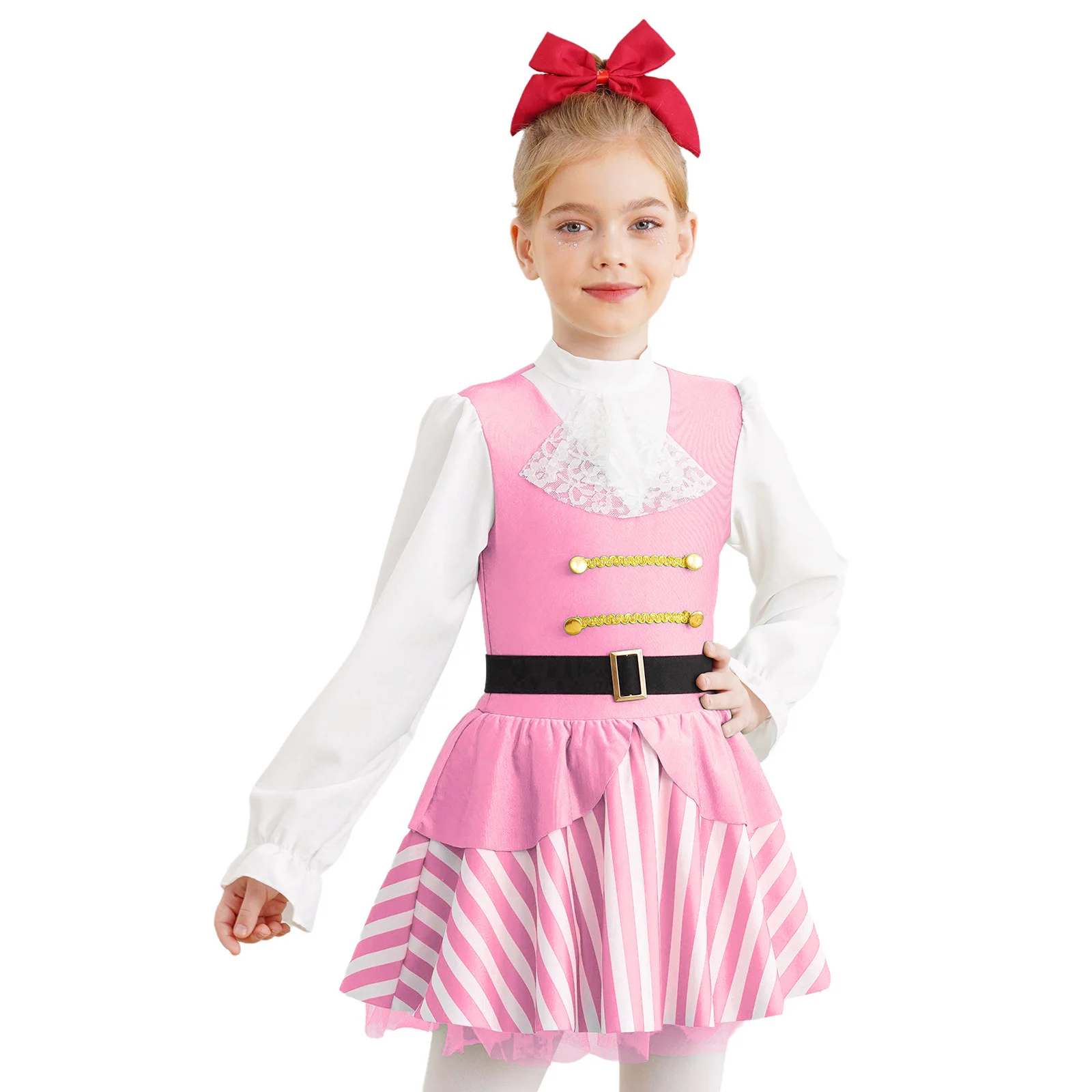 Детский рождественский костюм для девочек платье-пачка трапециевидной формы с