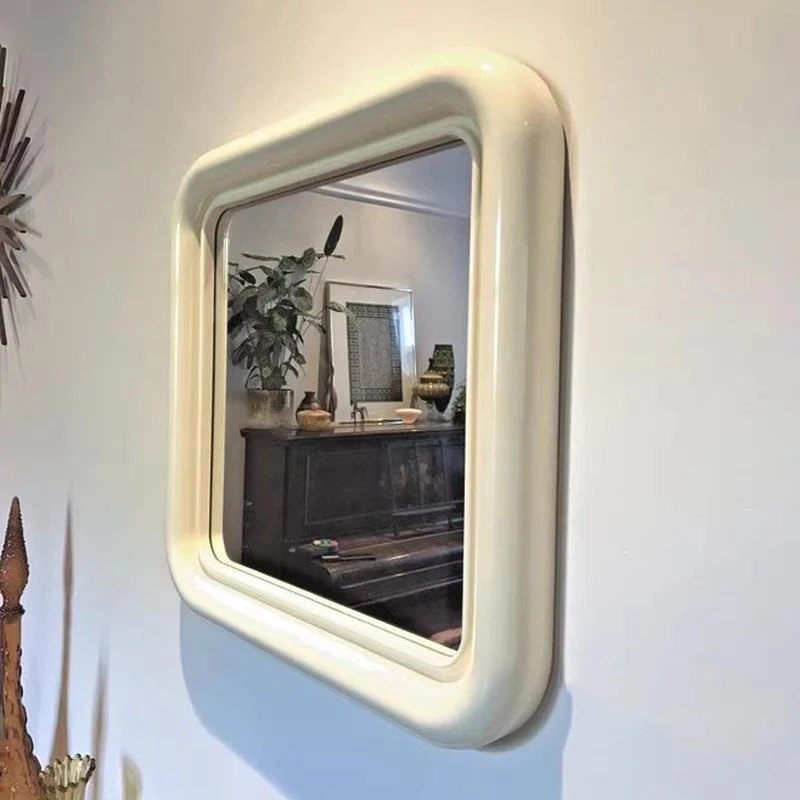 

Rectangle Bathroom Mirror Free Shipping Shower Hanging White Dressing Mirror Dorm Room Modern Unique Spiegel Household Goods