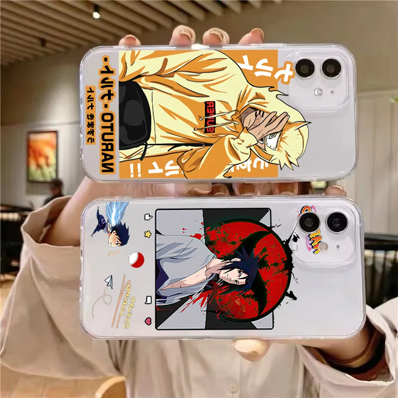 

NARUTO Luxury Ultra Thin Clear Phone Case For Apple iPhone 11 12 13 Pro Max 12 13 Mini X XR XS Max SE 6 6s 7 8 Plus Carcasa