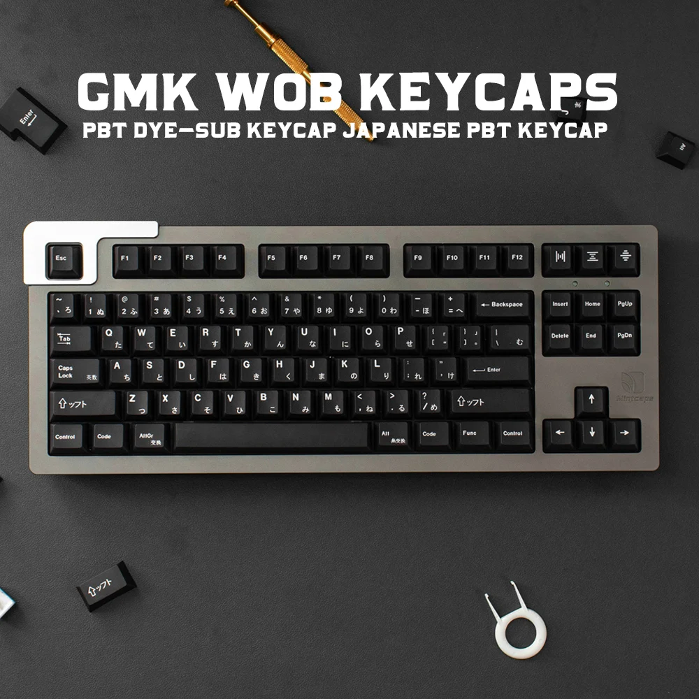 Колпачки для клавиш механической клавиатуры GK61/64/68/84/tkl87/96/136 японский стиль PBT 980/108