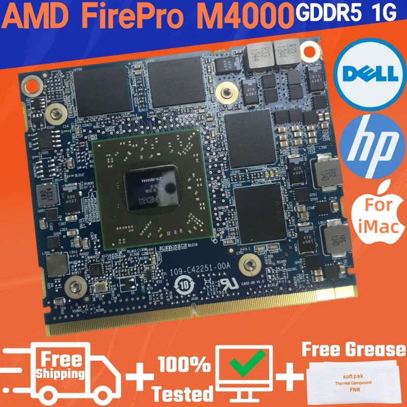 Оригинальный AMD FirePro M4000 Для iMac HD6770M обновленная графическая Видеокарта VGA GPU DELL HP