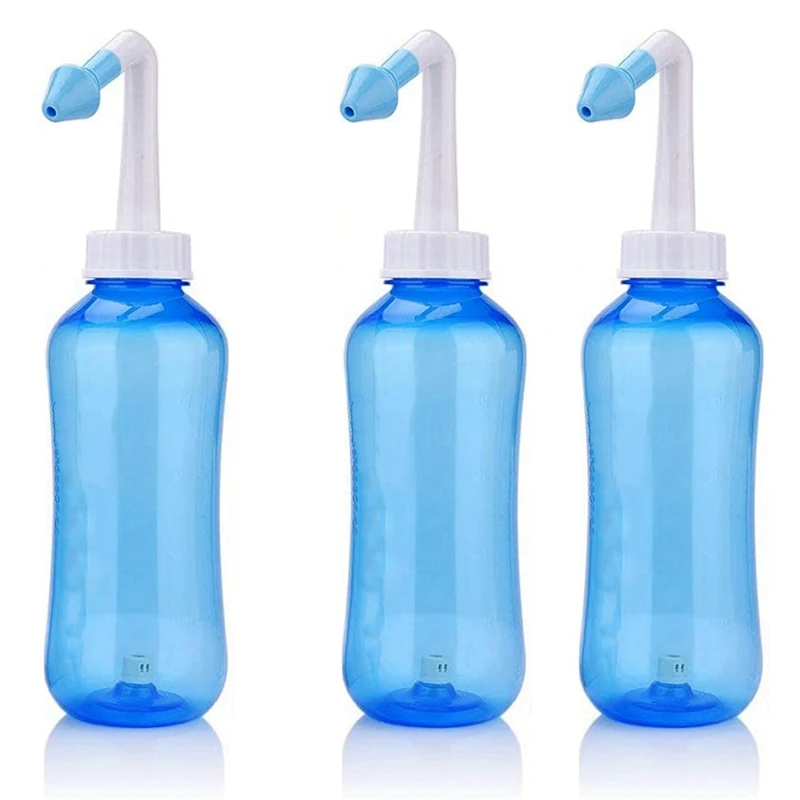 

3X Sinus Rinse 500Ml Nasal Irrigation - Nose Cleaner For Nose Wash, Nose Washer (500Ml Bottle)