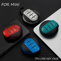 tpu car key case key fob cover key shell keychain for bmw mini cooper clubman hardtop hatchback countryman f54 f55 f56 f57 f60