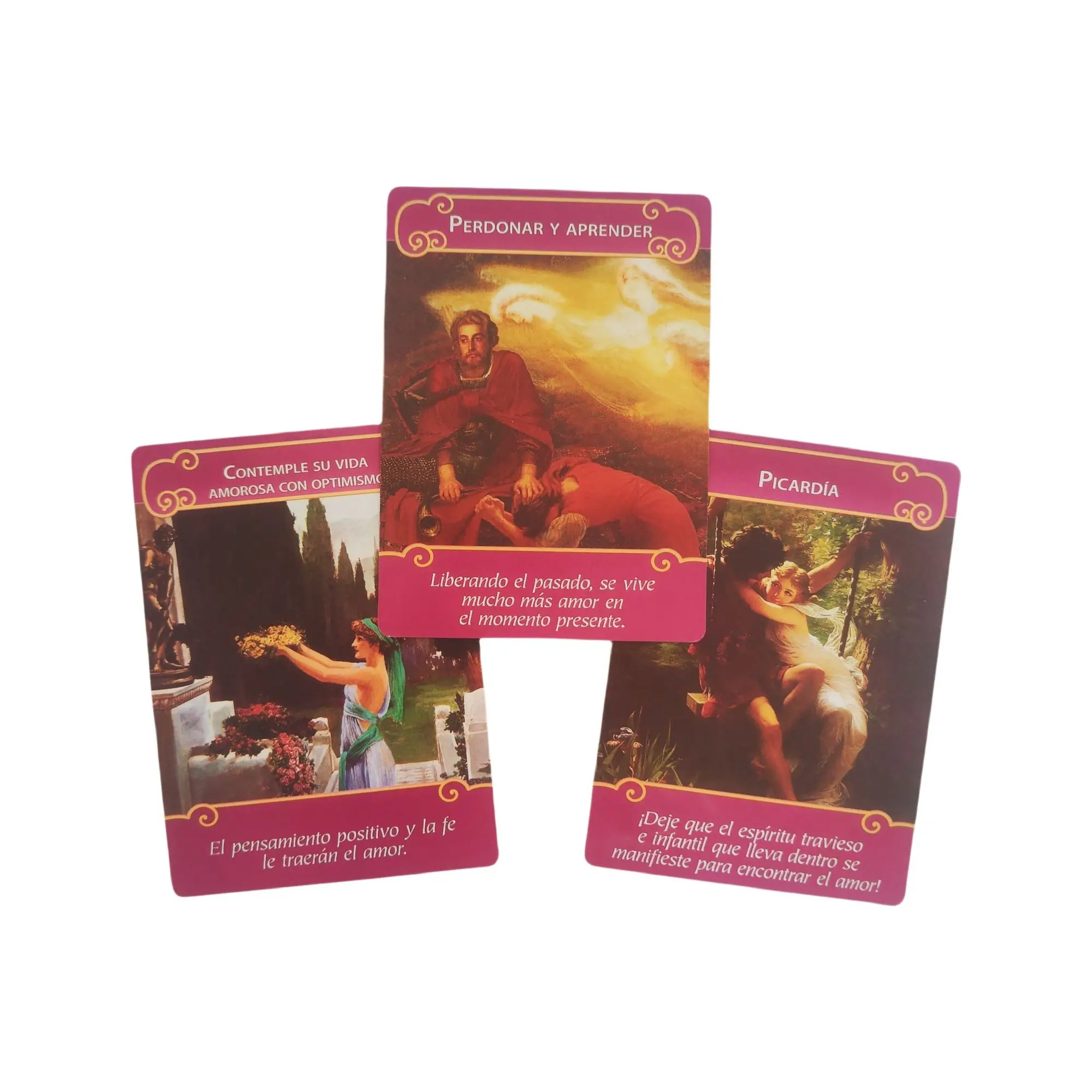 Лос-анджелес Дел Amor Español Oracle Card Box Романтические Ангелы Испанский Таро Для