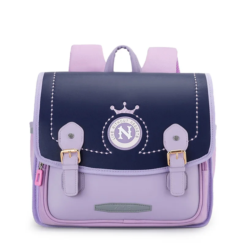 British Style Horizontal Children High-capacity Backpacks New Girl Boy Grades 1-6 Student Primary School Bags Kid Simple Mochila