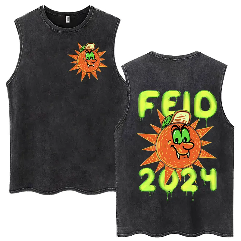 Винтажные моющиеся майки Singer Karol G и Feid Ferxxo футболки для мужчин женщин модная