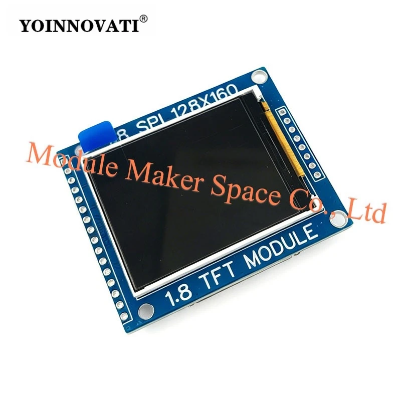 Фото 1,8-дюймовый последовательный SPI TFT LCD-модуль дисплея с адаптером PCB IC, матрица 128x160 точек, 3,3В/5В, совместимый с интерфейсом IO, LCD1602 для Arduino №4