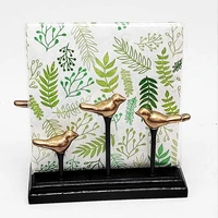 nordic iron bird tissue boxes table square napkin holder retro storage home tissue holder restaurant hotel paper towel box