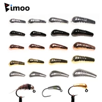 bimoo 12pcsbag xs s m l tungsten nymph body jig hook back beads weighted fly tying material black silver copper golden