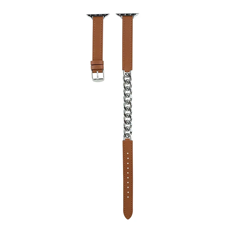 Double Tour leather Strap For Apple Watch ultra band 49mm 45mm 42mm 44mm Series 8 7 6 Se 5 4 3 2 Iwatch 6 38mm 40mm Correa 41mm