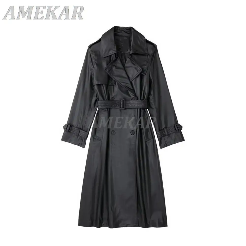 Рисунок 4 - Женский Повседневный Тренч из искусственной кожи