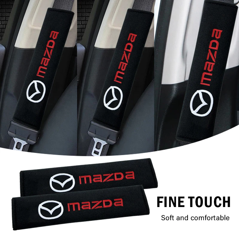 2pcs Car Seat Belt Shoulder Pad Safety Belt Shoulder Pad for Mazda 3 6 7 8 ATENZA Axela 5 6 323 500 RX7 RX8 CX9 CX30 CX7 CX6 CX5