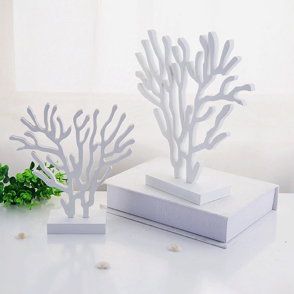 Декор из дерева коралловые украшения растение детская комната настольные декоры