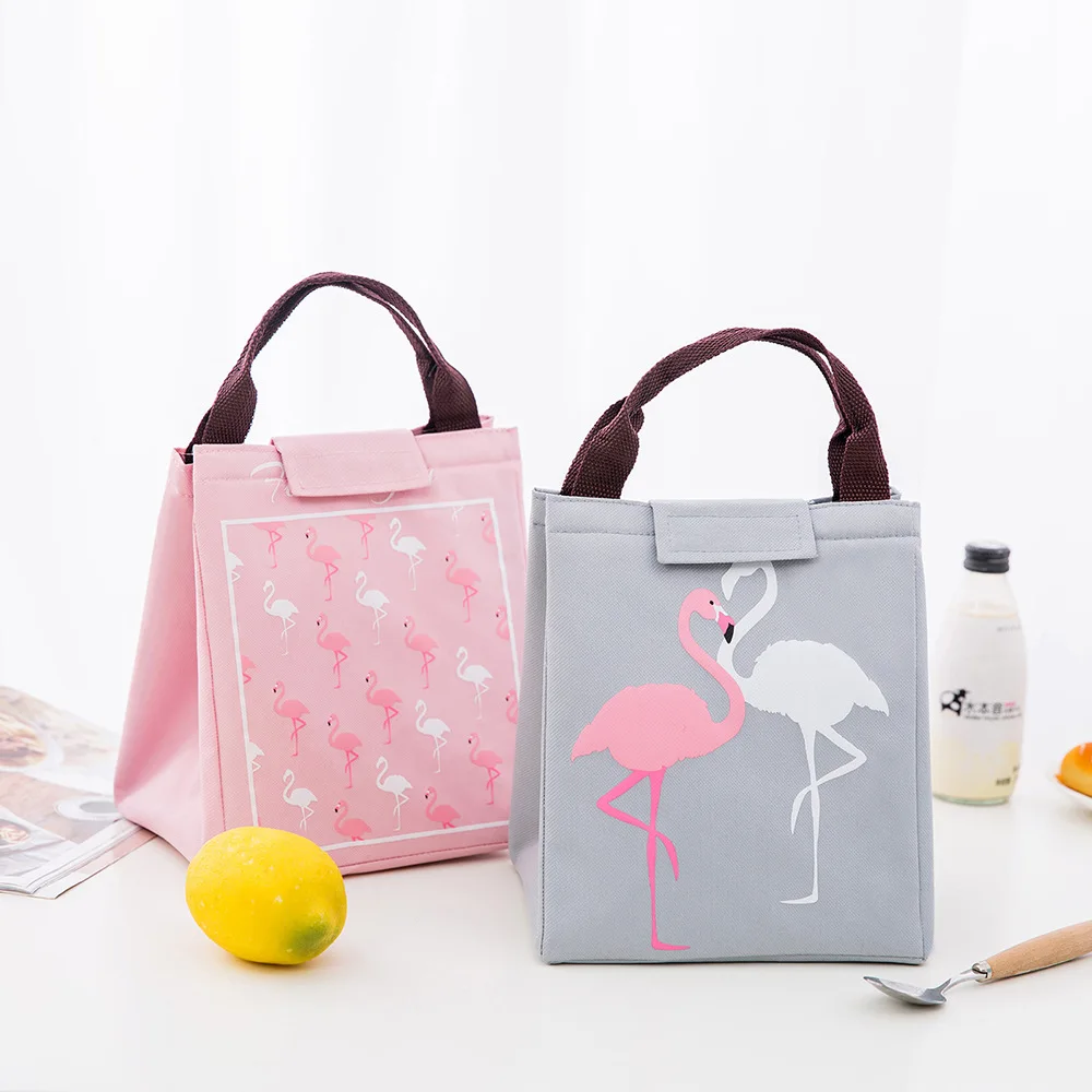 

Women Lunch Bag Insulated Kawaii Flamingo Waterproof Oxford Outdoors Beach Food Picnic Kid Men Cooler Lunchbox Bag New