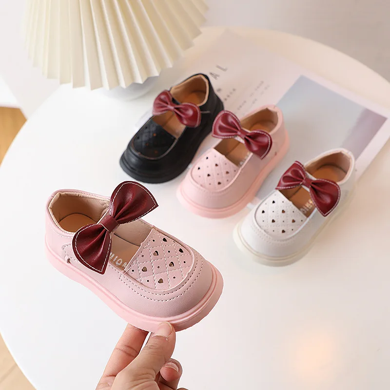

Girls Shoe2023Spring New Baby Shoe Sweet Princess Shoe Soft Leather Shoe Bowknot Kids Shoe Trend Shoe for Kids Girlszapatos Niña