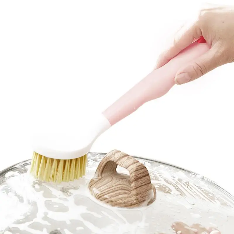 

Long Handle Pot Brush Sisal Scrub Brush Wear-resistant Hang Hole Design Dish Scrubber Strong Decontamination Wear-Resistance