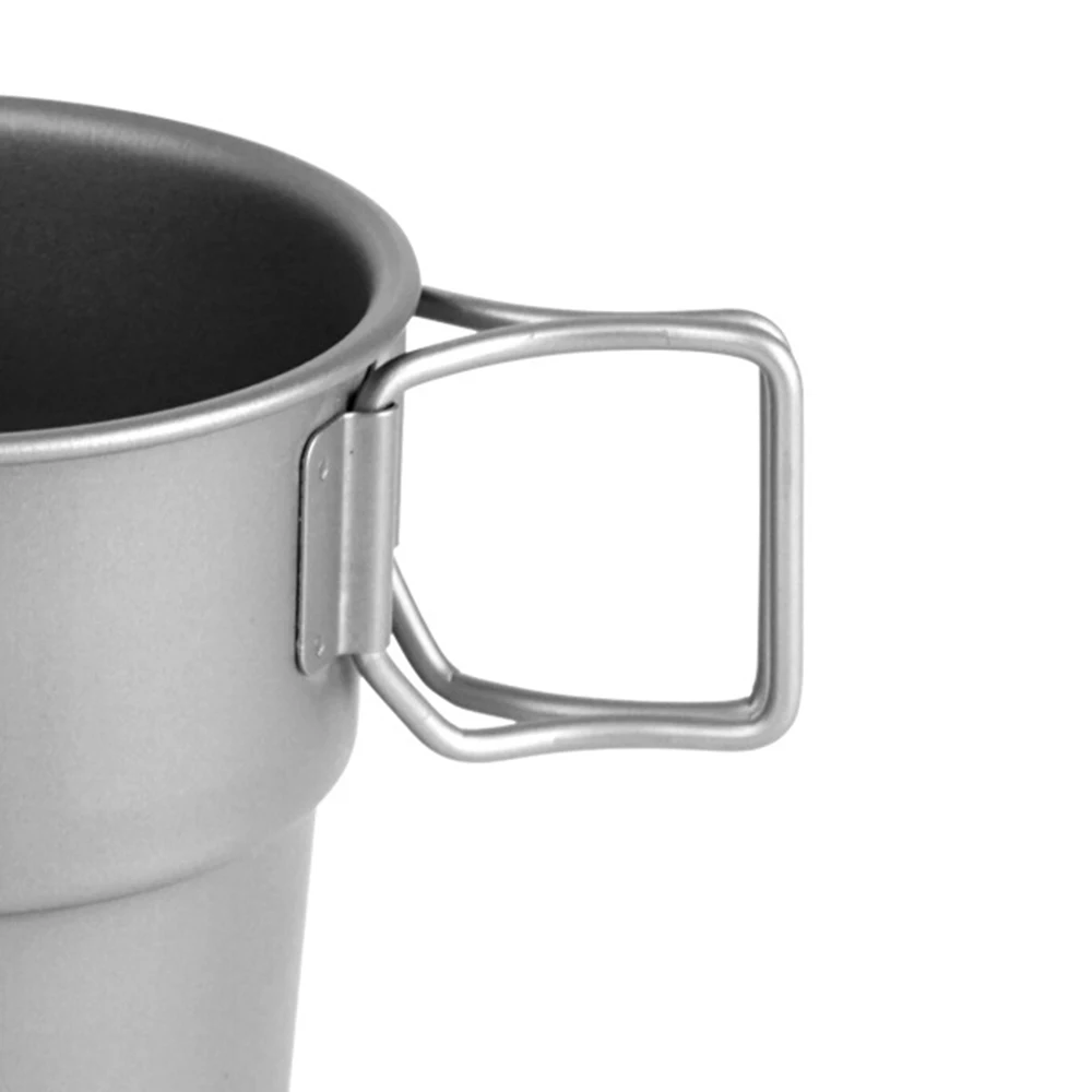 300 мл титановая чашка для кемпинга чайная улицы кружка воды со складными ручками