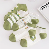 avocado socks fresh green embroidered socks childrens socks kawaii sock womens woman print hosiery underwear