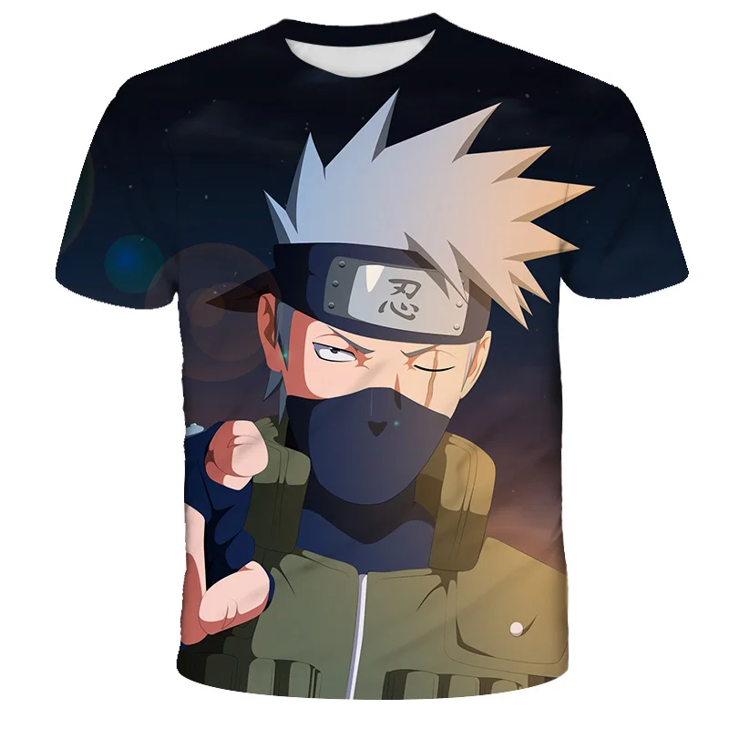 

Naruto T-shirt For Boy Clothing 3 to 14 Years Kids T Shirts Baby Cartoon Tops Boys T-shirts Anime Tees Kakashi Cosplay Costume