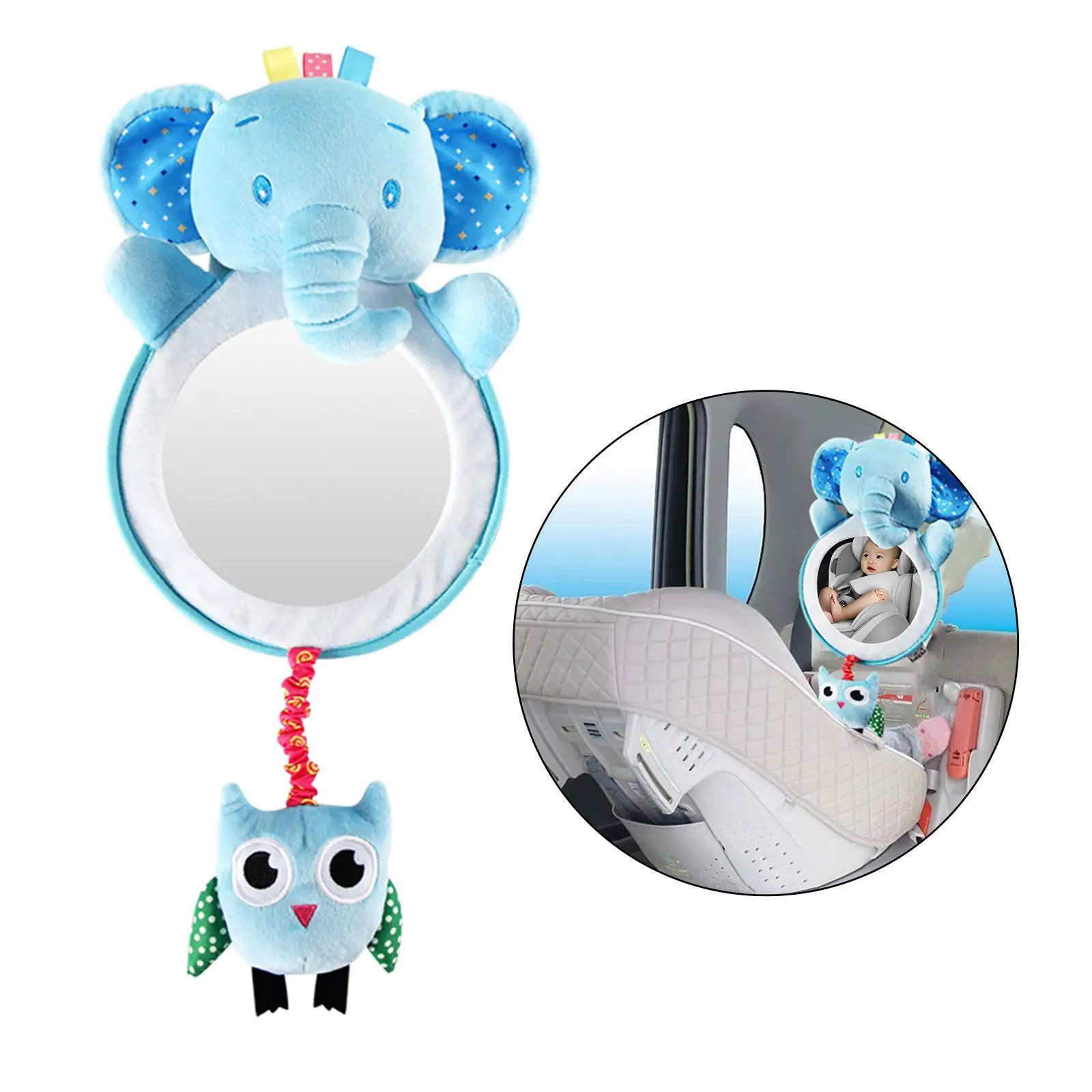 

Baby Mirror Keep Visible Cute Animal Pattern Kids Monitor Back Seat Rear Facing
