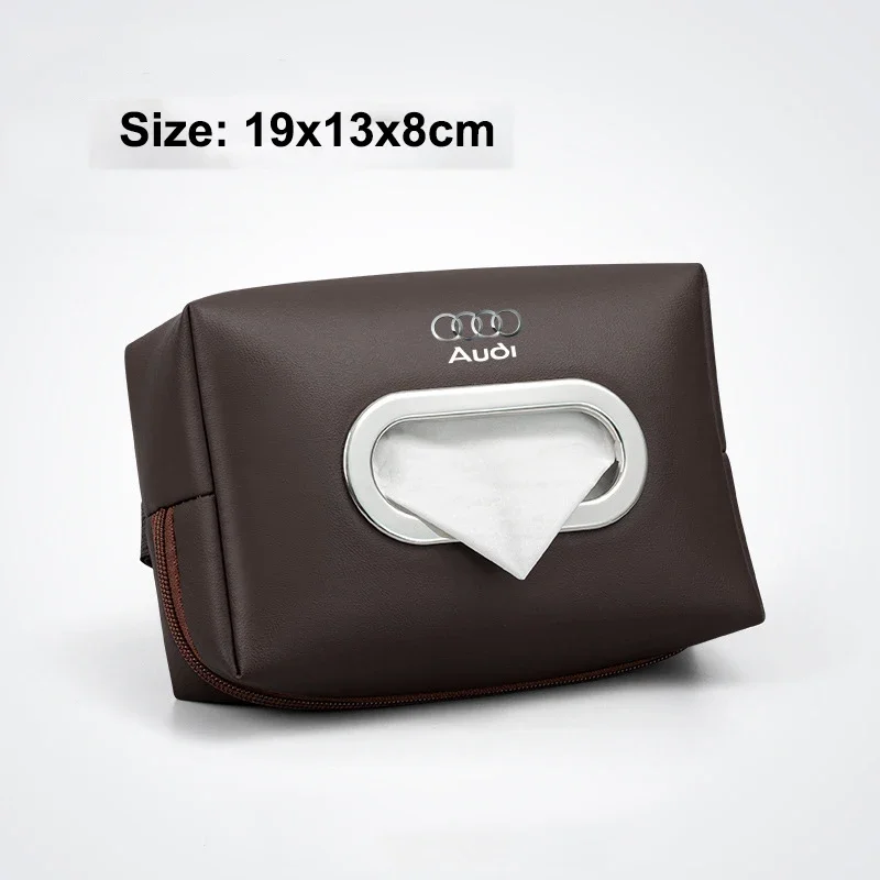 

Кожаный Автомобильный подлокотник для салфеток, сумка для хранения для Audi S3 S5 S7 A3 A4 A5 A6 A7 A8 Q2 Q3 Q4 Q5 Q6 Q7 Q8 TT, аксессуары