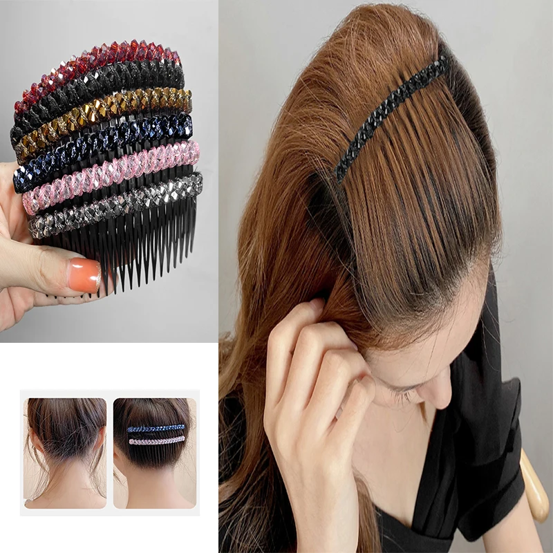 

Fashion Women Hairpins Rhinestone Hair Clip Claws Barrettes Hair Combs Hair Maker Bun Hair Accessories Hair Styling Tool