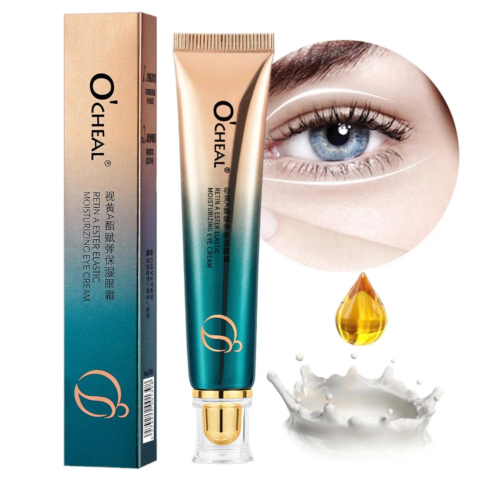 

30g Anti-dark Circles Eye Cream Skin Care Peptide Eye Bags Anti-wrinkle Hyaluronic Acid Cream Roller Massager Beauty And Health