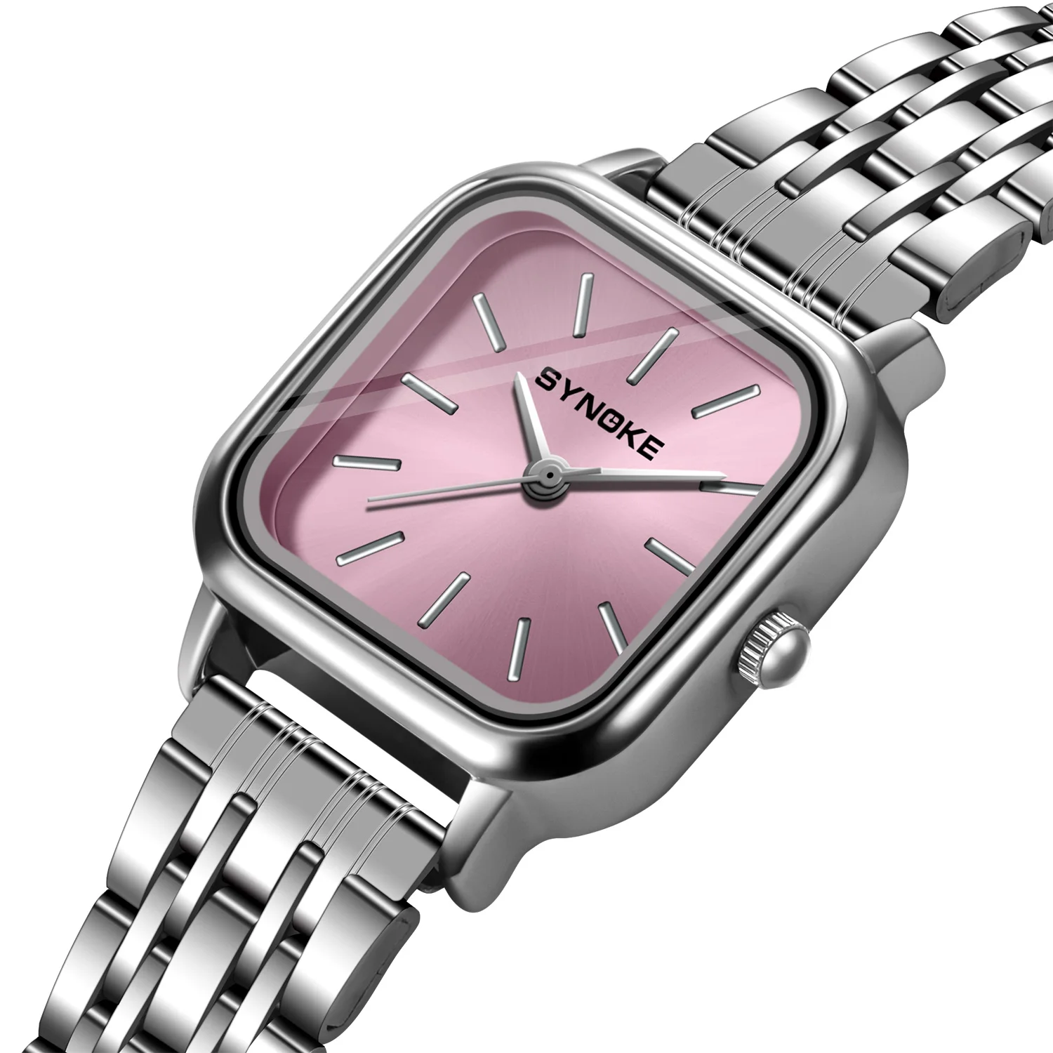 

SYNOKE Ladies Watches Fashion Small Dial Square Stainless Steel Strap Quartz Watches Relogio Feminino Elegant Dress Wristwatch