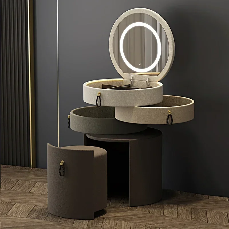 Туалетный столик для хранения макияжа ящик современный табурет роскошный