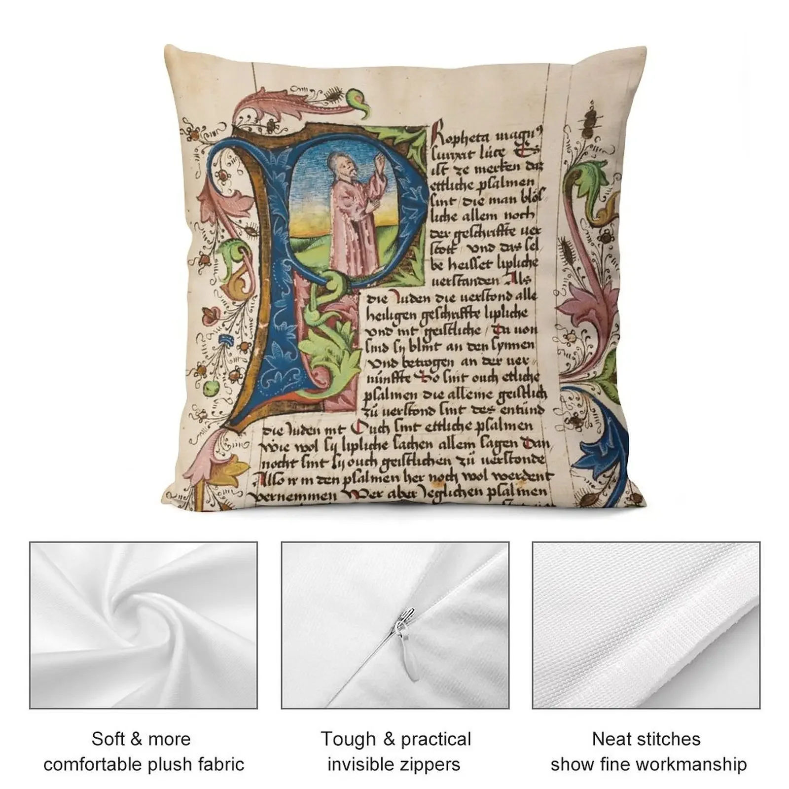 Николас Лиры Интерпретация Псалстера декоративная подушка прямоугольный чехол