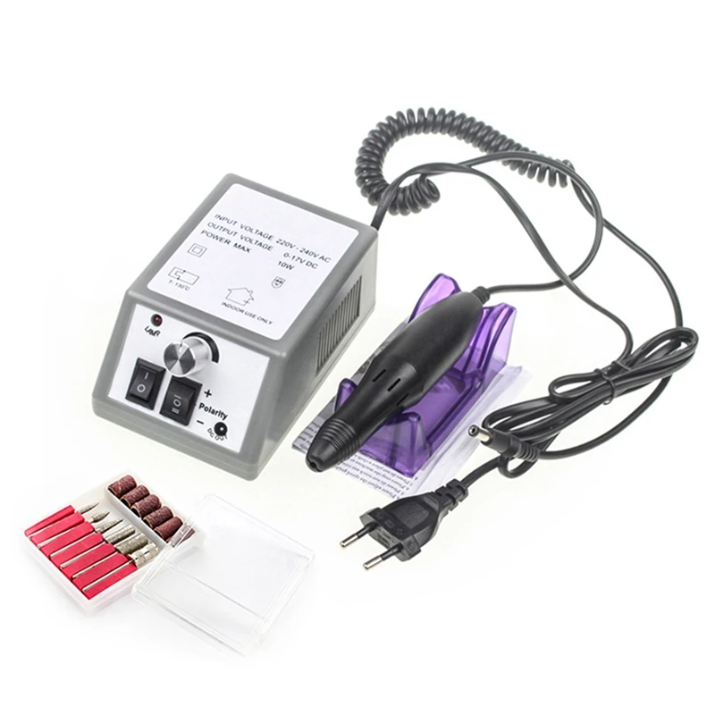 

Electric Nail Drill Manicure Set File Grey Nail Pen Machine Set Kit With EU Plug