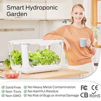 indoor hydroponic garden with plant grow light indoor herb garden starter kit