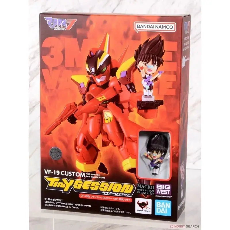 Фото BANDAI TINY SESSION VF-19 Custom Nekki Basara-Fire Valkyrie Фигурки Супер Размер Фортечи Макросс Аниме Модель Комплект №2