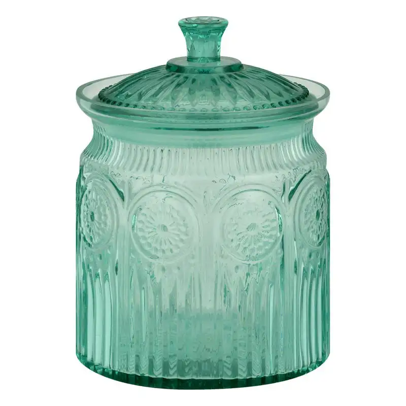 

Glass Cookie Jar, Turquoise