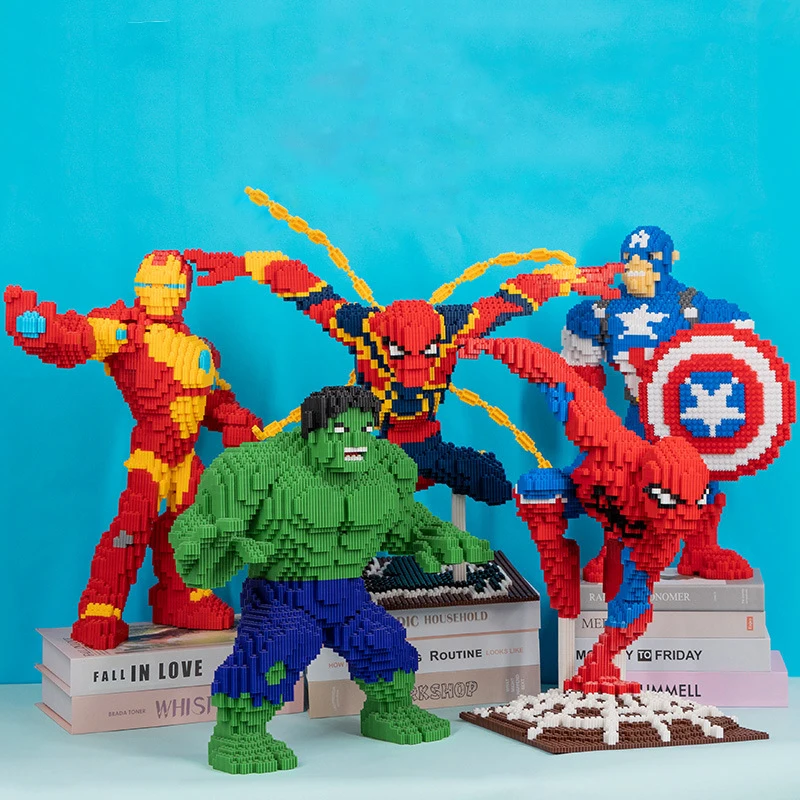 

Disney Building Blocks Captain America Iron Man Hulk Connection Magic Bricks Figure Toy For Christmas Gifts