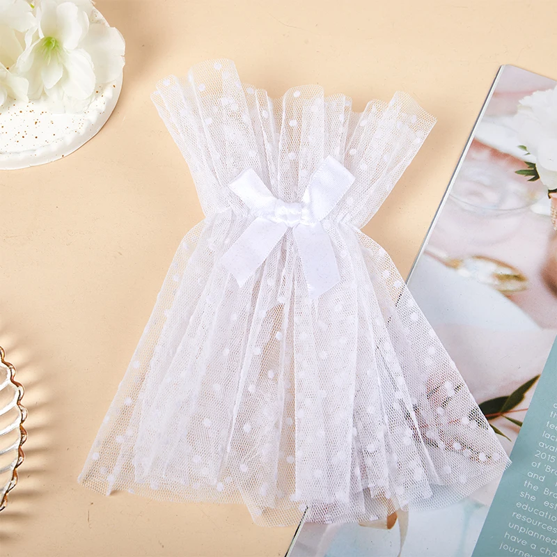 Нейл-арт искусственная плиссированная манжета белая черная сетка декор для