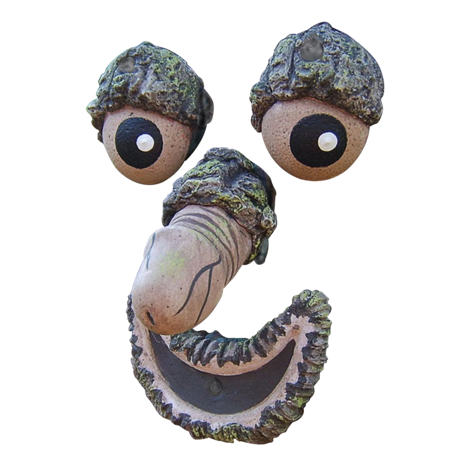 

Home Outdoor Garden Art Weatherproof Gift Sculpture Easter Yard Funny Tree Hanging Props Old Man Face Ornament Big Eyes