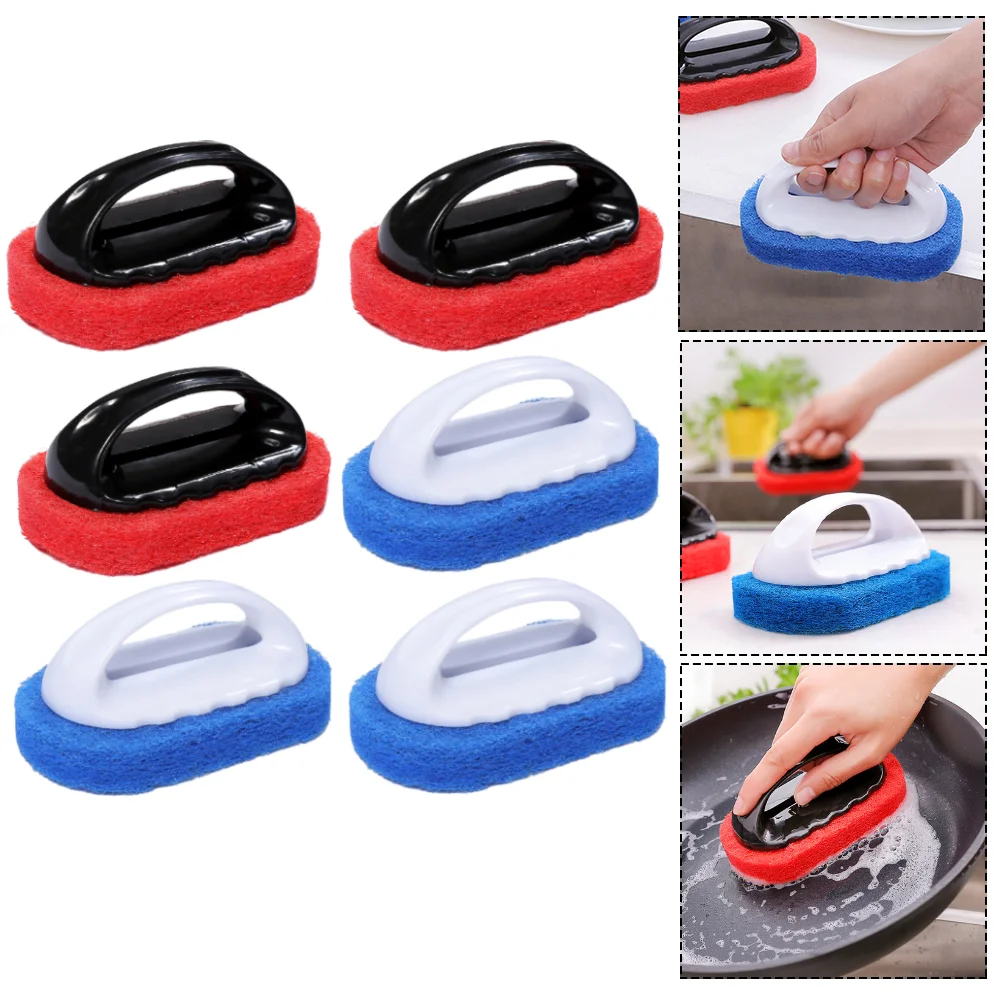 

Brush Cleaning Scrub Kitchen Pot Dish Wash Pan Sponge Pots Sink Dishes Sanding Pans Sponges Tableware Washing Supplies Household