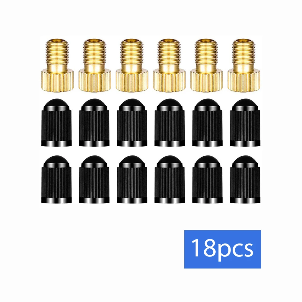 

18 шт латунный преобразователь велосипедный клапан PRESTA на фотоавтомобильный адаптер клапана велосипедный трубчатый насос воздушный компре...