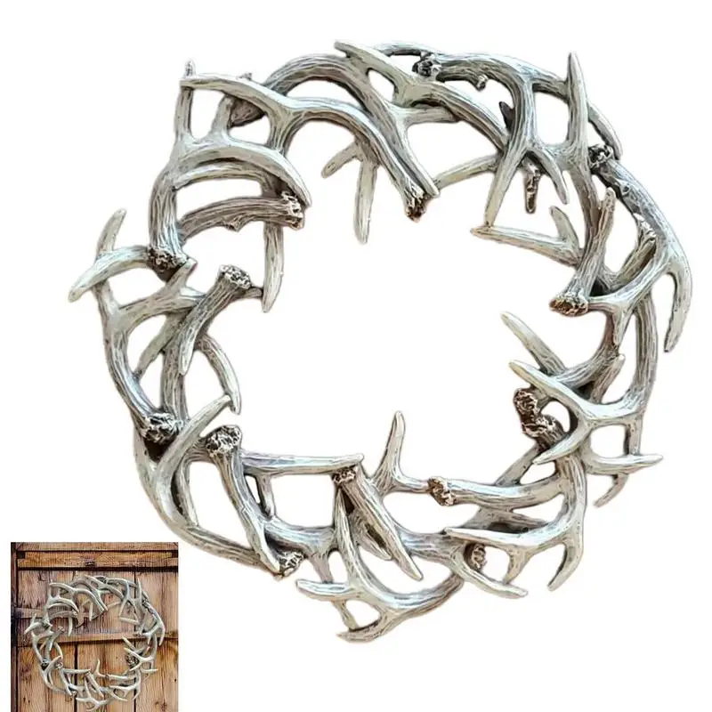 

Rustic Farmhouse Antler Wreath 2022 Handmade Rustic Farmhouse Antler Wreath Christmas Wreath Arrangement Extra Large Christmas