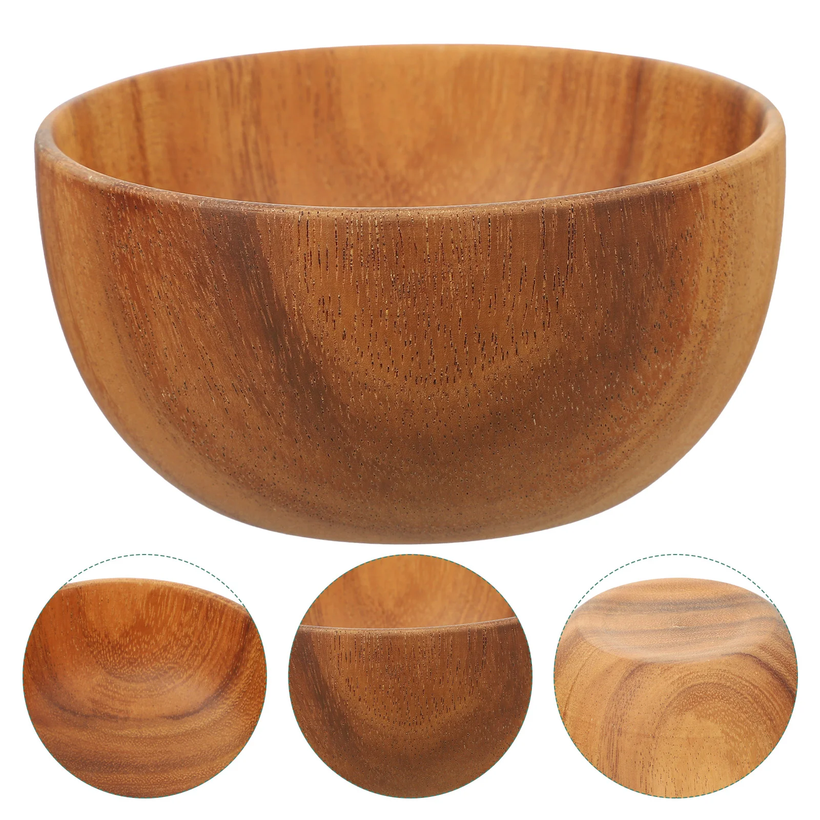 

Bowl Wooden Salad Soup Serving Bowls Cereal Rice Container Mixing Ramen Japanese Ice Dessert Dinner Cream Breakfast Snacks