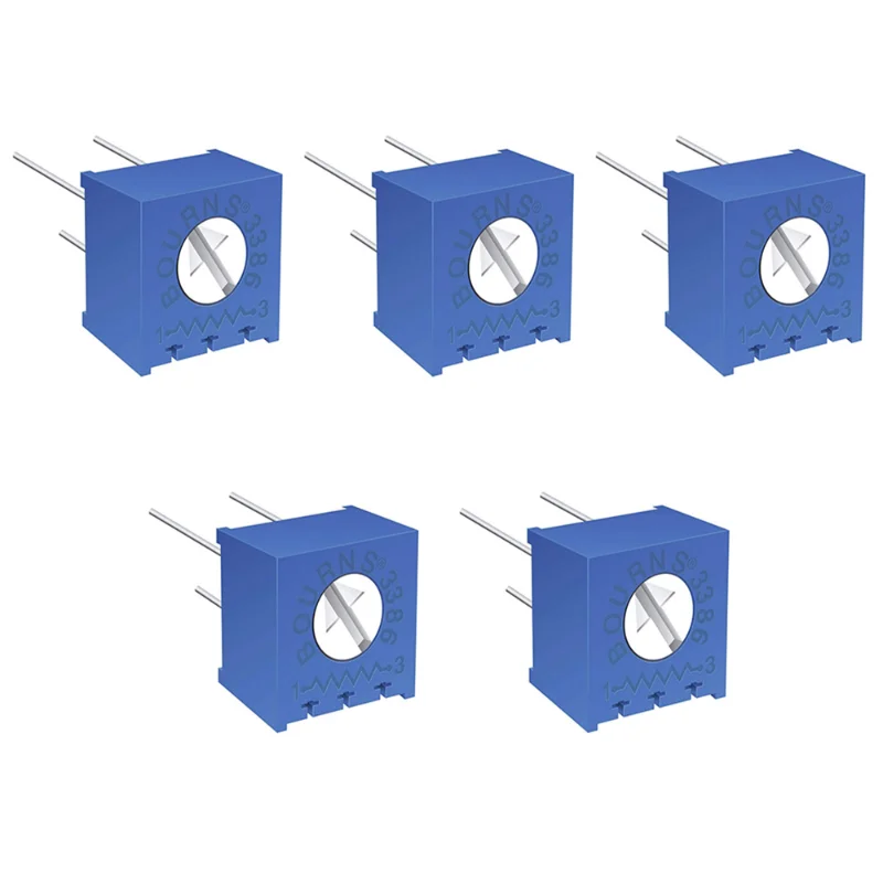 

5 Pieces of 3386P Precision Adjustable Potentiometer 100R 200R 500R 1K 2K 5K 10K 20K 50K 100K 200K 500K Adjustable Potentiometer