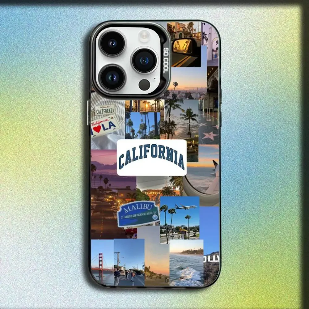 Фото Чехол для телефона Travel Los Angeles California для iPhone 17, 16, 15, 14, 13, 12, 11, Pro, Max, Plus, E, SE4, Air, Mini, черный, IMD Box №3