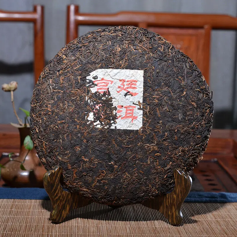 

2002 Yunnan Ancient Tree Without Teapot Ripe Bulang Mt. GongTing Golden Buds 357g Cooked No Tea Pot
