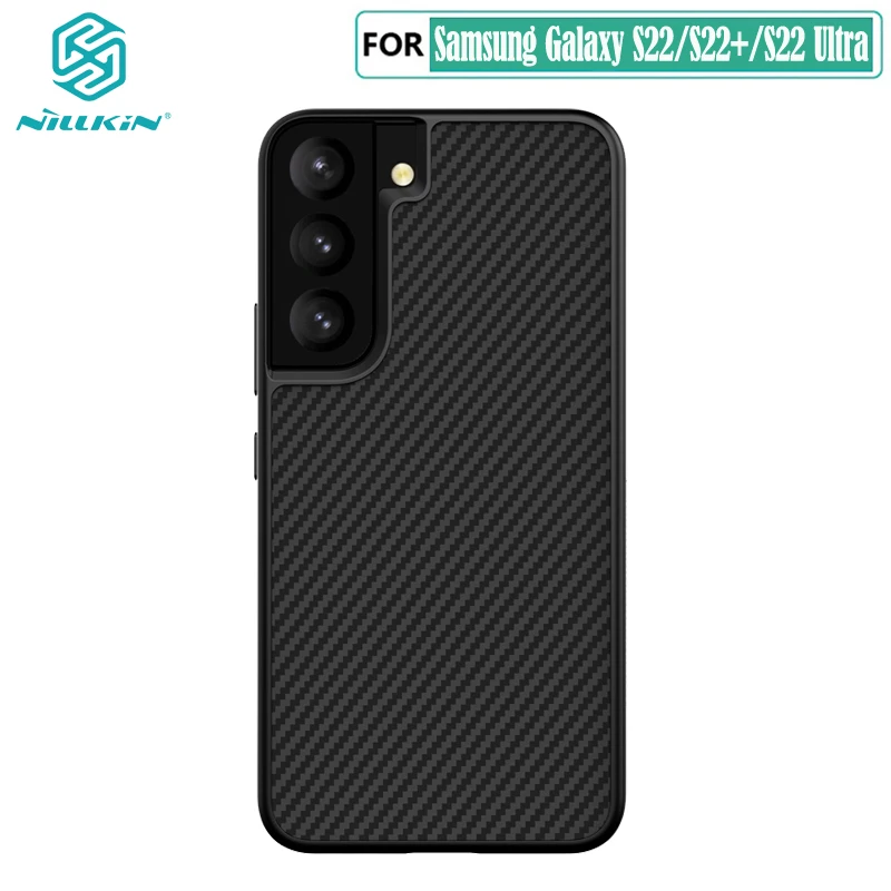 

Case For Samsung Galaxy S22 /S22 Plus 5G Casing Nillkin Synthetic Fiber Case Carbon PP Plastic Back Cover For Samsung S22+ Plus