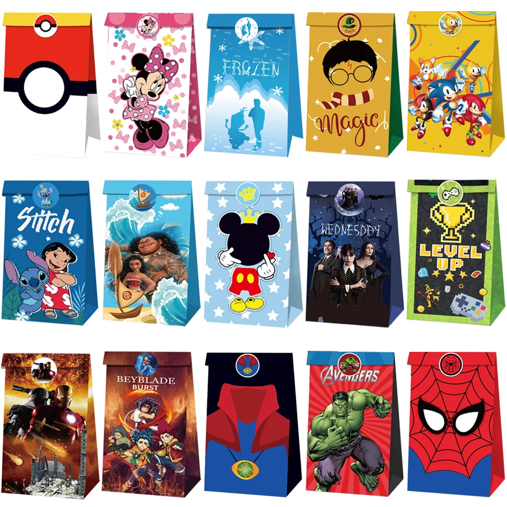 Candy Gift Bag Cookie Popcorn Box For Kids Girl 12pcs Birthd
