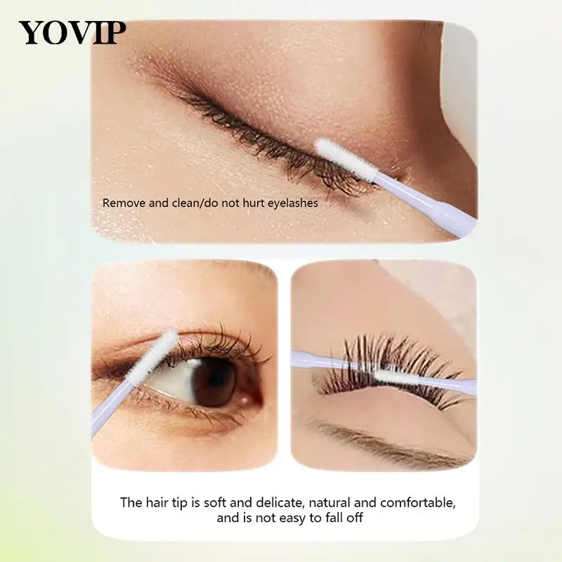 

100Pcs Cleaning Removing Brush Applicators Makeup Tools Disposable Cotton Swab Eyelash Lipstick Brush Eyelashes Extension Stick