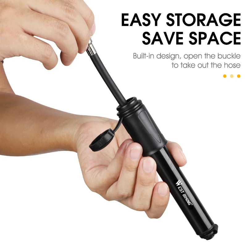 Велосипедный насос WEST BIKING портативный мини-насос с клапаном шрадера и Presta 100psi