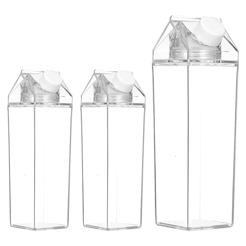 

3pcs Household Fridge Milk Container Multi-function Juice Bottles Convenient Milk Bottles 500ml 1000ml