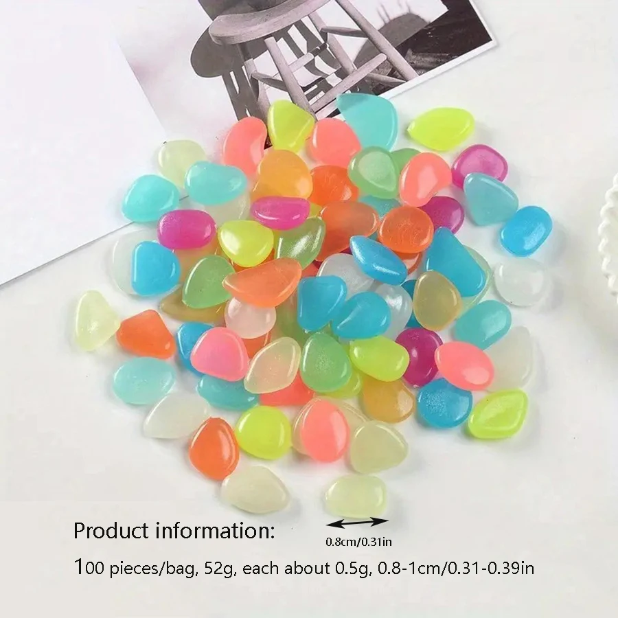 Светящиеся флуоресцентные искусственные декоративные шары 100 шт. для аквариума